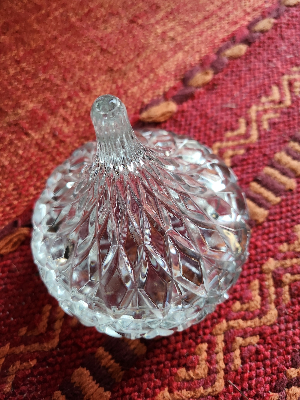 Set of 3  Dishes Crystal - Clear & Red - Picture 7 of 16